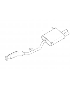 Genuine Rear Exhaust Silencer/Muffler 18 10 1 436 554 buy in USA