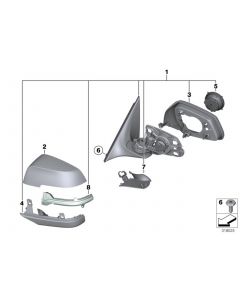 Genuine Door Wing Mirror Heated No Lens Left N/S Side 51 16 7 394 127 buy in USA