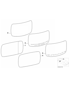 Genuine Door Wing Mirror Glass Heated O/S Right Side Wide Angle buy in USA