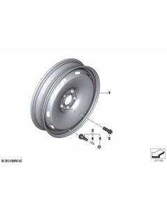 Genuine 17 Compact Spare Wheel Steel Black 3.5Bx17 ET:18 36 11 5 A06 2D8 buy in USA