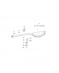 Genuine Exhaust Silencer/Muffler Mounting Parts Set 18 21 0 145 878 buy in USA