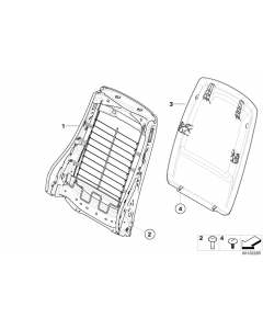 Genuine 3x Front Backrest Frame Rear Panel Clip Black 52 20 1 964 201 buy in USA