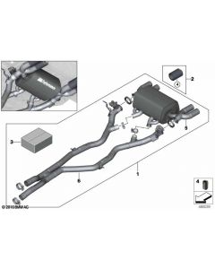 Genuine Rear Silencer/Muffler System Titanium M Performance 18 30 2 357 916 buy in USA