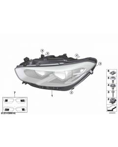 Genuine Right Driver Side OS Headlight Headlamp Halogen 63 11 7 358 394 buy in USA