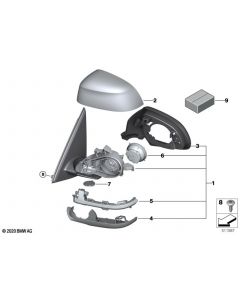 Genuine Shadow Line Left Wing Mirror Without Glass Heated 51 16 7 477 929 buy in USA