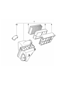 Genuine Air Intake Silencer Muffler 13 71 1 405 279 buy in USA