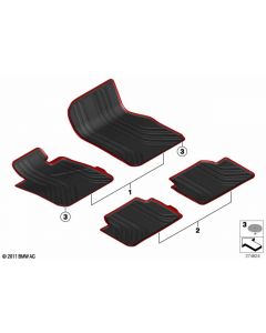 Genuine Rear All Weather Rubber Floor Mats Anthracite Basic Line 51 47 2 219 802 buy in USA