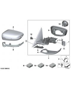 Genuine Left NS Lower Wing Mirror Housing Section Shadow Line 51 16 7 498 205 buy in USA