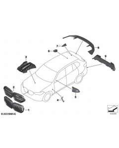 Genuine M Performance Rear Spoiler Flow Through Black MG 51192471124 buy in USA