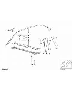 Genuine Exterior Trim Grille Right Driver Side Corner Moulding 51 71 8 153 752 buy in USA