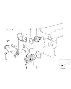 Genuine Water Pump Thermostat Connection Flange 11 53 1 722 531 buy in USA