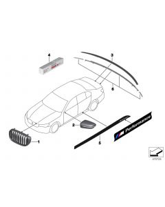 Genuine Left Passenger Side NS Mirror Cover Cap Carbon RHD 51 16 2 365 977 buy in USA