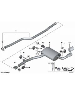 Genuine Exhaust Tail Pipe Trim Aluminum Look Tailpipe Spare 18 30 8 574 026 buy in USA