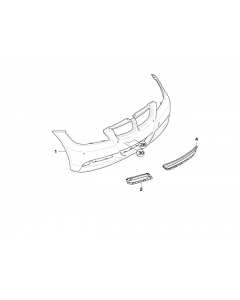 Genuine Front Right Lower Closed Bumper Grille 51 11 7 154 554 buy in USA