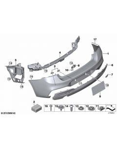 Genuine Rear Towing Hinge Cover M Primed 51 12 8 060 301 buy in USA