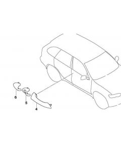 Genuine Right Door Exterior Handle Lock Cover Titanium 51 21 7 002 314 buy in USA