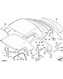 Genuine Rear Right Driver Side Offside OS Window Guide Rubber 54 21 8 410 462 buy in USA