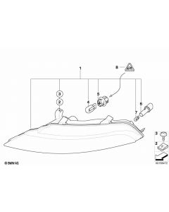 Genuine Front Right OS Turn Indicator Light Lamp White 63 13 7 165 806 buy in USA