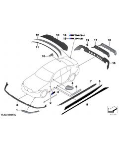 Genuine M Performance Rear Diffuser Spoiler Carbon 51 19 2 455 819 buy in USA