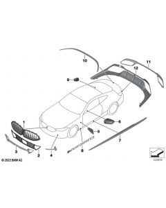 Genuine Front Ornamental Grille Carbon M Performance 51 71 2 472 044 buy in USA