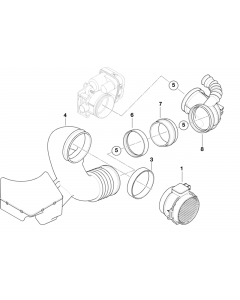 Genuine Mass Air Flow Sensor Rubber Boot/Tube Part+Resonator 13 71 7 503 145 buy in USA