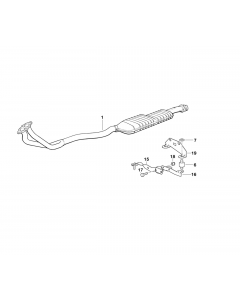 Genuine Exhaust System Suspension Support Bracket 18 30 1 743 789 buy in USA