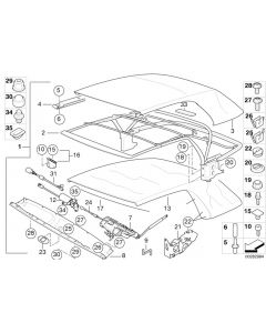 Genuine Folding Top Emergency Operation Crank 45x35 SW4 67 61 8 370 817 buy in USA