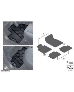 Genuine Front Car Floor Mats 2 Pieces All Weather Black RHD 51 47 5 A20 D49 buy in USA