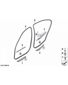 Genuine Front Left Passenger Side NS Entrance Door Sealing 51 76 7 385 025 buy in USA