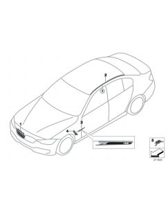 Genuine Right Bumper Grille Finish Molding 51 13 8 056 060 buy in USA