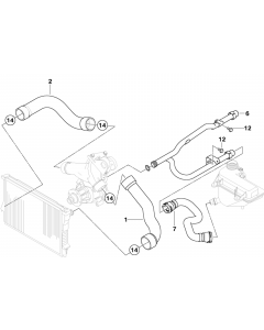 Genuine Cooling System Water Hose Pipe 11 53 7 830 994 buy in USA