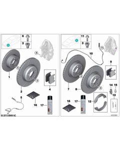 Genuine Front Brake Pads Repair Kit S4007 34 11 2 284 765 buy in USA