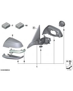 Genuine Left Door Wing Mirror Retaining Ring Black Grained 51 16 7 284 123 buy in USA