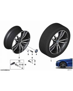 Genuine 19 Wheel Rim Disc Alloy Jet Black Sol Paint 8.5J ET:40 36 11 8 089 893 buy in USA