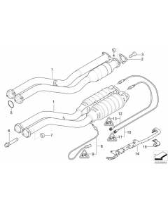 Genuine Exhaust System Cat Converter/Front Silencer Cable Guide 11 78 7 831 182 buy in USA