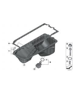 Genuine Oil Pan Profile Gasket 11 13 7 548 031 buy in USA