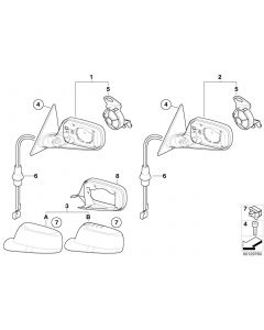 Genuine Right Driver Side OS Outside Mirror Heated Memory Bus 51 16 7 153 136 buy in USA