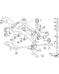 Genuine Rear Axle Carrier Hex Bolt With Washer 33 17 6 760 343 buy in USA