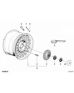 Genuine 14 Hub Cap Wheel Trim Cover 151mm Diameter Style 5 36 13 2 225 622 buy in USA