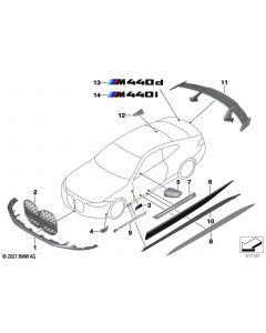 Genuine Front Ornamental Grille Carbon M Performance Replacement 51 13 5 A59 500 buy in USA