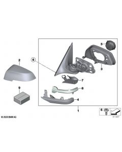 Genuine Door Wing Mirror Baseplate Cover Set Shadow Line 51 16 7 266 083 buy in USA