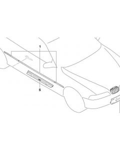 Genuine Door Sill Protector Front Right Chrome 51 47 8 219 214 buy in USA