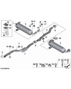 Genuine Exhaust Left Tailpipe Trim Chrome 18 30 8 631 958 buy in USA