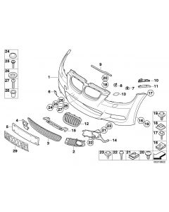 Genuine M Trim Cover Shell Bumper Panel Primed Front Exterior 51118044662 buy in USA