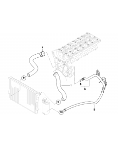 Genuine Cooling System Water Hose Pipe 11 53 1 716 643 buy in USA