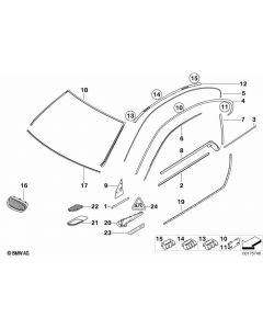 Genuine Rear Right Driver Side OS Side Window Finisher Chrome 51 37 7 162 572 buy in USA