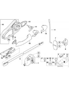 Genuine Right Door Lock Cylinder Cover 51 21 8 257 742 buy in USA