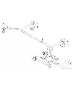 Genuine Suspension Stabilizer Anti-Roll Bar Rear 33 55 6 750 357 buy in USA