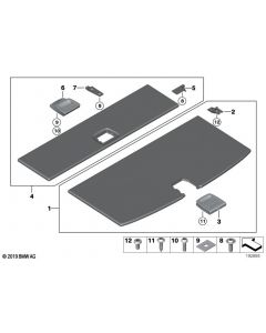 Genuine Trunk Floor Carpet Luggage Compartment Handle Black 51 47 7 267 484 buy in USA