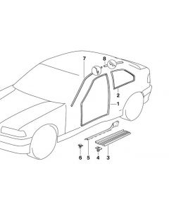 Genuine Door Sill Trim Clip Clamp 5-Pack 51 47 1 840 961 buy in USA